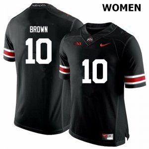 NCAA Ohio State Buckeyes Women's #10 Corey Brown Black Nike Football College Jersey GAO2445HH